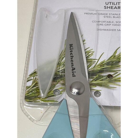 KitchenAid Ice Blue Utility Shears With Stainless Steel Blades Dishwasher Safe - Picture 3 of 3